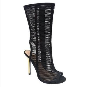 Wild Diva Black Mesh Adele Boot